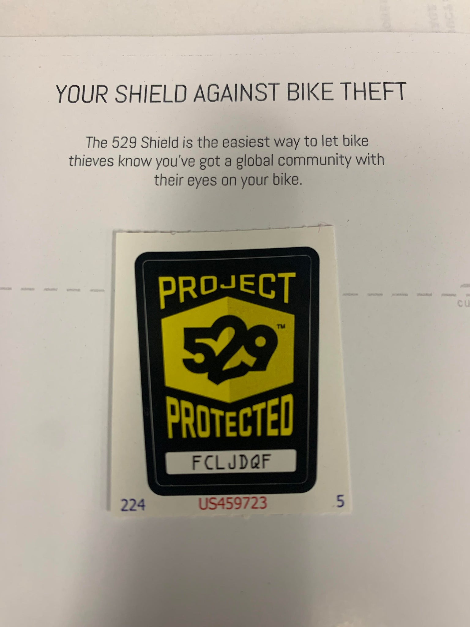 project 529 bike registry